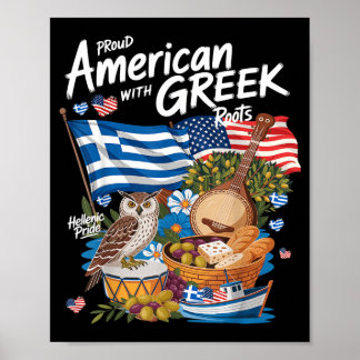 Poster Roupa Com A Bandeira Grega Americana Para Mulheres
