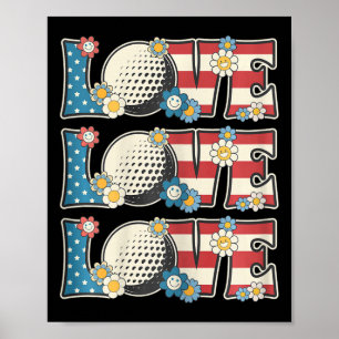Poster Roupa de Amante de Golfe Mulheres Adolescentes Cri