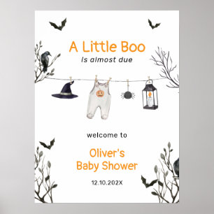 Poster Roupa de Bruxa Little Boo Varal de Roupas Baby Sho