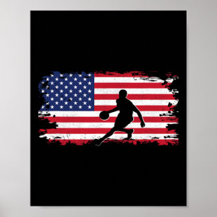 Poster Roupa de Bysketbyll - Bandeira Americana