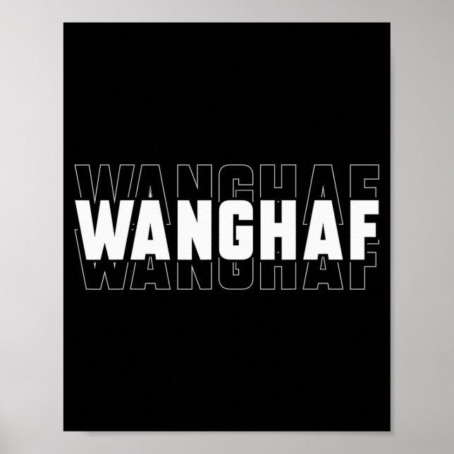 Poster Roupa de Citação de Sarcasmo Engraçado Meme Wangha (Frente)