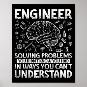 Poster Roupa De Engenharia Para Homens, Crianças. Funny E