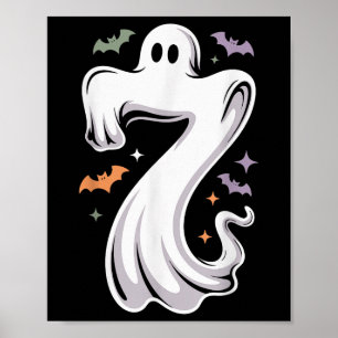 Poster Roupa de Halloween engraçada de 7 fantasmas meme c