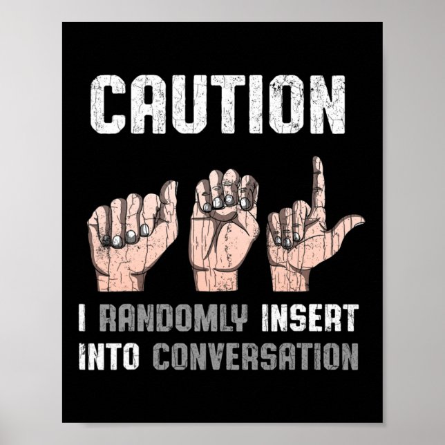 Poster Roupa de linguagem de sinais Sensibilização para s (Frente)