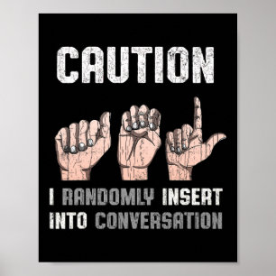 Poster Roupa de linguagem de sinais Sensibilização para s