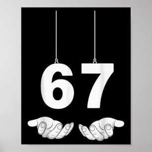 Poster Roupa de meme engraçado 67 Seis Sete Halloween Ger