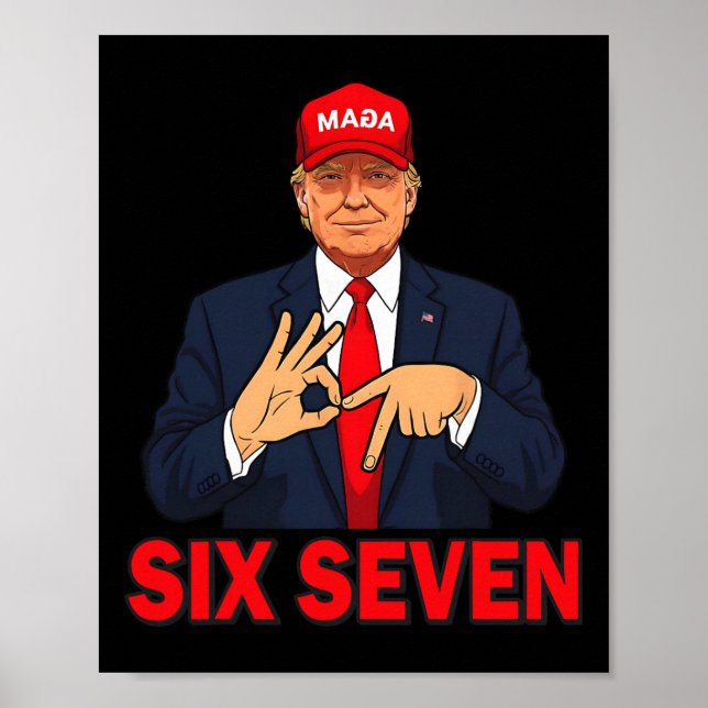 Poster Roupa de Meme Engraçado Trump 67 Seis Sete Natal  (Frente)