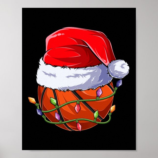Poster Roupa de Natal de basquete (Frente)