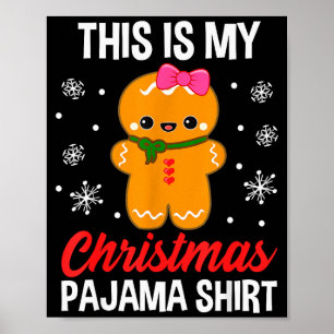 Poster Roupa de Natal engraçada de pijama de homem de gen