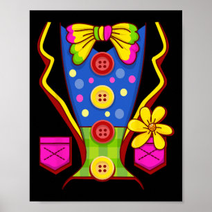 Poster Roupa De Palhaço Para Crianças Mulheres - Roupa De