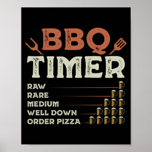 Poster Roupa engraçada de churrasco na grelha para homens