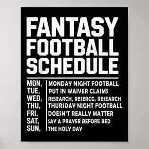 Poster Roupa engraçada de jogador de futebol Fantasy - Fa