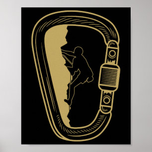 Poster Roupa engraçada para amantes de mosquetão de escal
