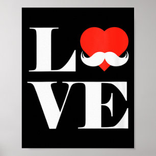 Poster Roupas Bigode de Amor das Mulheres Presente Engraç