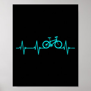 Poster Roupas Ciclismo Batimento Cardíaco Montanha Ciclis