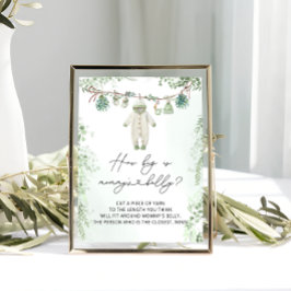 Poster Roupas de bebê Boho Neutro Quão Grande é a Mamãe