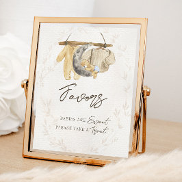 Poster Roupas de bebê Chá de fraldas neutro