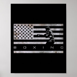Poster Roupas de Boxe com Bandeira Americana - Boxe 1 