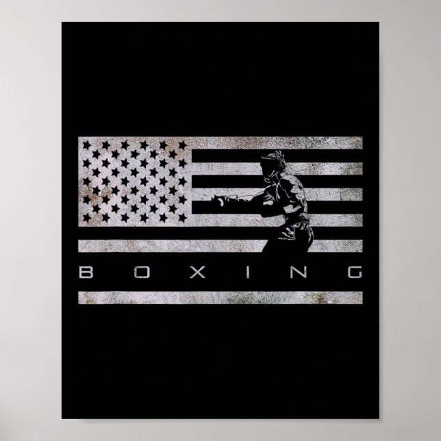 Poster Roupas de Boxe com Bandeira Americana - Boxe 1  (Frente)