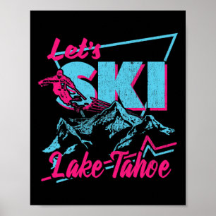 Poster Roupas de Esqui Vintage 80s 90s - Retro Lake Tahoe