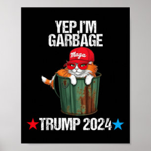 Poster Roupas de Fãs da Lixeira do Biden Gato Megafone Or