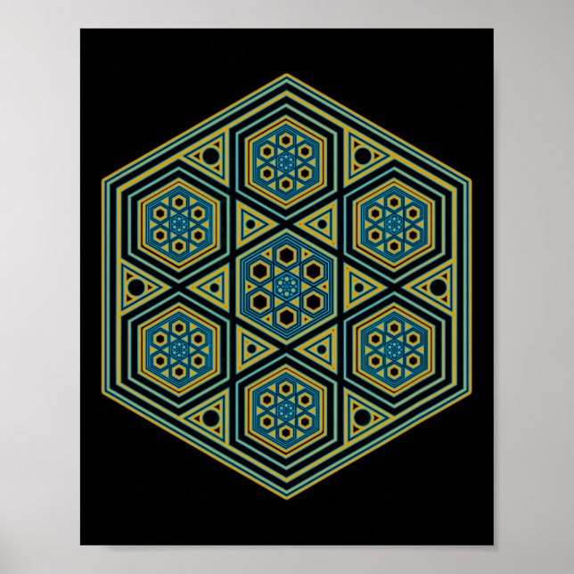 Poster Roupas de Festival de Psytrance Goa Trance Meditaç (Frente)