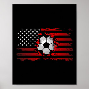 Poster Roupas de Futebol com Bandeira Americana - Futebol