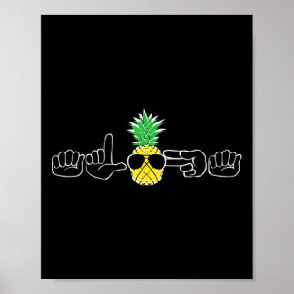 Poster Roupas de Língua de Sinais Asl Praia Surdos Sinali