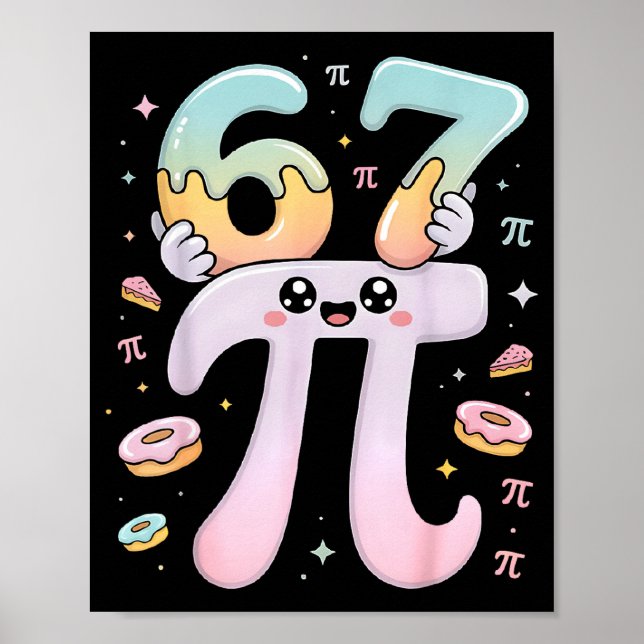 Poster Roupas de matemática do Dia do Pi 67 fofas Design  (Frente)
