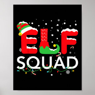 Poster Roupas de Natal da Família de Elfos Combinando Pij