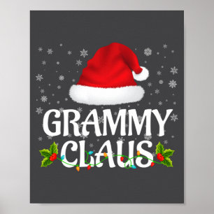 Poster Roupas de Natal da Vovó Claus Luzes de Natal Famíl