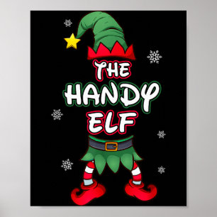 Poster Roupas de Natal do Elfo Prático Pijamas Família Co
