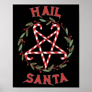 Poster Roupas de Natal do Krampus Hail Santa
