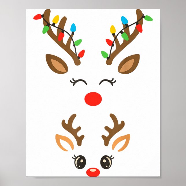 Poster Roupas de Natal Gravidez Rena Luzes de Natal Nova  (Frente)