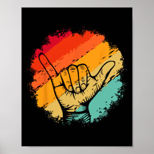 Poster Roupas de Praia de Surf Shaka Design de Surfista S
