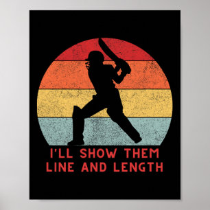 Poster Roupas de Presentes Engraçados de Críquete Inglate