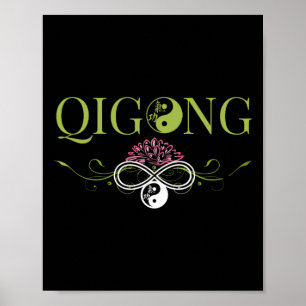 Poster Roupas de Qi Gong para Exercícios de Tai Chi com C