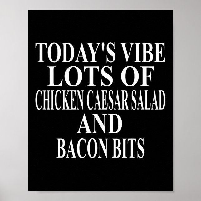 Poster Roupas de Salada Caesar de Frango Grande Con Bits  (Frente)