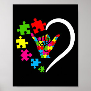 Poster Roupas do Dia de Conscientização do Autismo Amor e