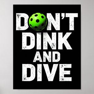 Poster Roupas engraçadas de time de pickleball não dink e