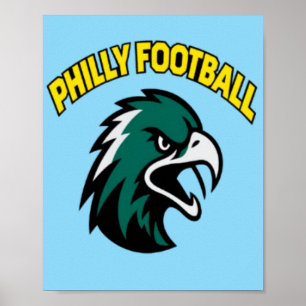 Poster Roupas Esportivas Águia Mascote Futebol da Filadél