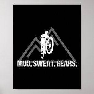 Poster Roupas Legais de Ciclismo de Montanha Bicicleta de