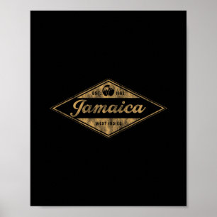 Poster Roupas masculinas Vintage Jamaica Est 1962 Jamaica