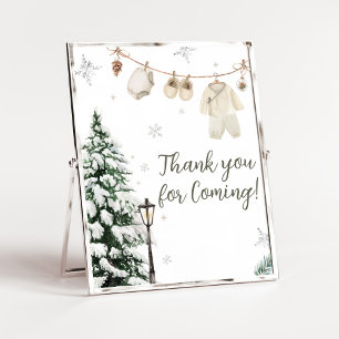 Poster Roupas para bebês de inverno Obrigado por virem