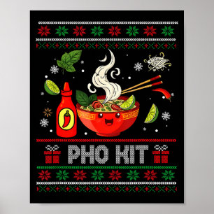 Poster Roupas Pho Kit Ugly Xmas Pijamas Combinando Famíli