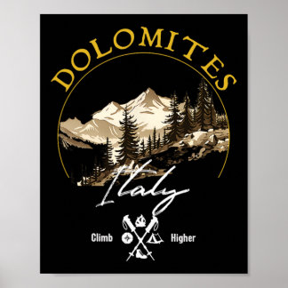 Poster Roupas Retro Vintage Dolomites - Lembrança Dolomit