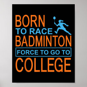 Poster Roupas Universitárias de Badminton Shuttle