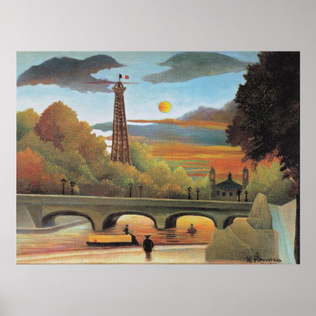 Poster Rousseau - Torre Sena e Eiffel (Frente)