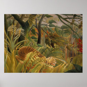 Pôster Roussequ Arte Tropical de Tigres