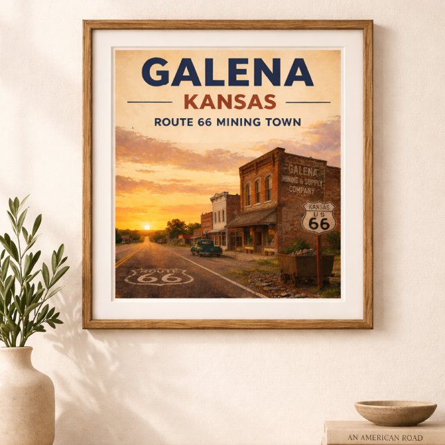 Poster Route 66 Galena Mining Town Heritage (Criador carregado)